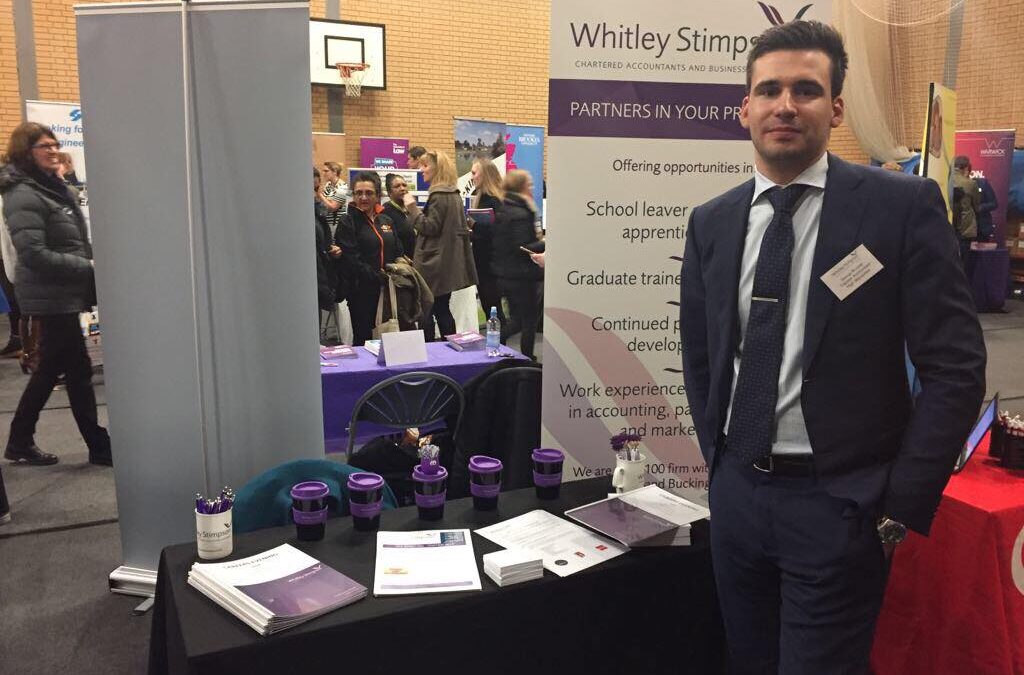 Whitley Stimpson attends High Wycombe careers fair