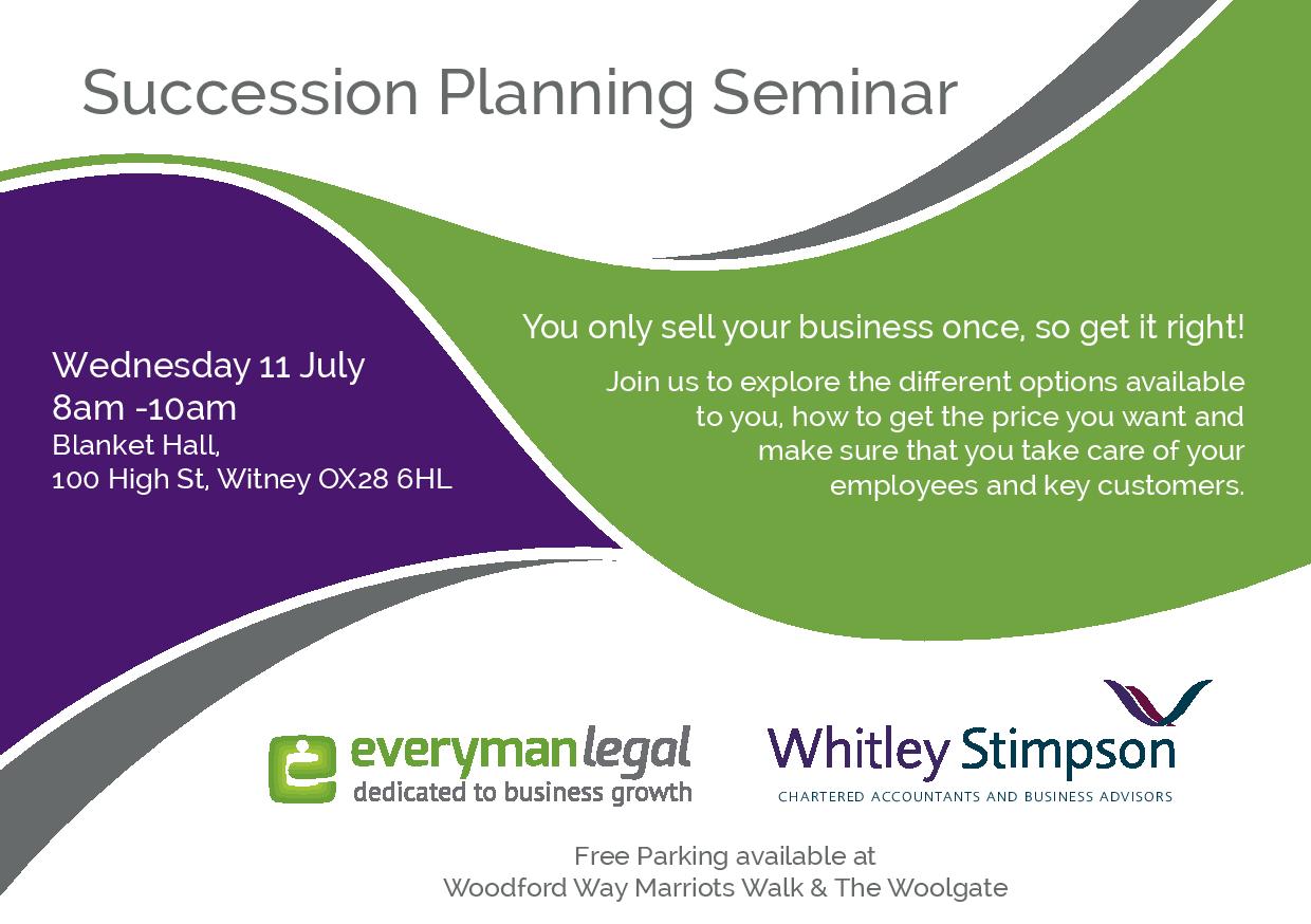 Whitley Stimpson to host Succession Planning Seminar with Everyman Legal